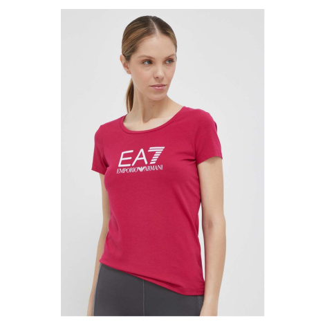 Tričko EA7 Emporio Armani dámsky, ružová farba