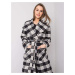 Black and white checkered coat by Yasmin