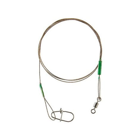 Cormoran 7 × 7 Wire Leader – Swivel and Corlock Snap Hook 13 kg 30 cm 2 ks