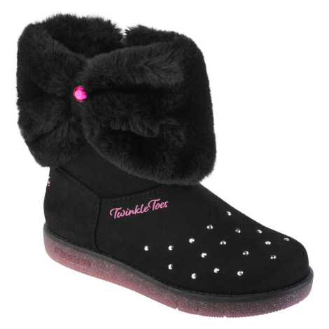 Skechers  Glitzy Glam - Cozy Cuddlers  Polokozačky Čierna