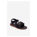 Children's sandals with dry zip heart Black Havana