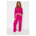 Trendyol Fuchsia Crop Základný Úpletový Dvojdielny Set