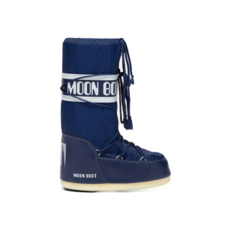 Dámske vysoké zimné topánky MOON BOOT MB ICON NYLON F003 BLUE