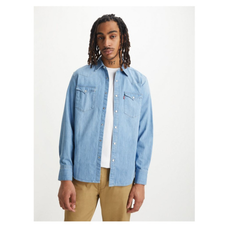 Levi&#39;s Light Blue Mens Denim Shirt Levi&#39;s® Barstow Western Standard - Men Levi´s