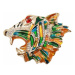 Tiger BZ-7 multicolored brooch