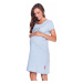 Modro-sivá tehotenská nočná košeľa TCB9081