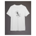 Trendyol White Lion Printed Regular/Normal Cut T-shirt