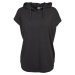 Women's sleeveless jersey with hood black