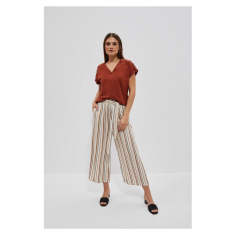 WOMEN'S TROUSERS L-SP-4016 OFF WHITE Moodo