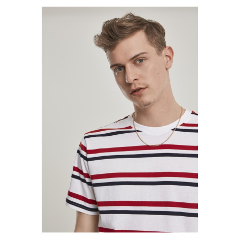 Yarn Dyed Skate Stripe Tee White/Red/Midnightnavy Urban Classics