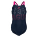 Dievčenské plavecké jednodielne plavky ARENA SWIMSUIT V BACK GRAPHIC Blue