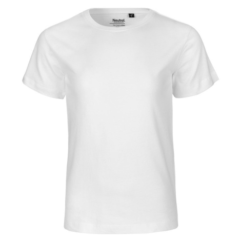 Neutral Detské tričko s krátkym rukávom z organickej Fairtrade bavlny - Biela
