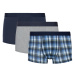 LIVERGY® Pánske boxerky, 3 kusy (námornícka modrá/károvaná/bledosivá)
