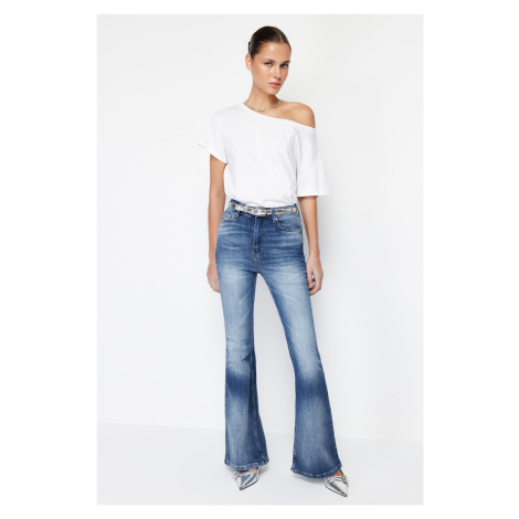 Trendyol Blue More Sustainable High Waist Flare Jeans