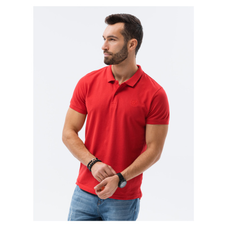 Ombre Clothing pánske basic polo triko Douglas červená S1374