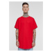 Men's Long Shaped Turnup Tee T-Shirt - Red