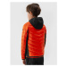 Chlapčenská turistická softshellová bunda 4F JUNIOR TECHNICAL JACKET-JAW23TTJAM282-70S-ORANGE