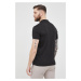 Bavlnené polo tričko Lacoste čierna farba, jednofarebné