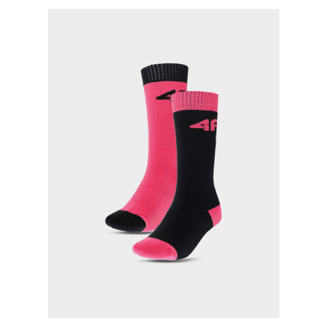 Girls' ski socks 4F