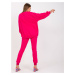 Fuchsia tracksuit with oversize sweatshirt