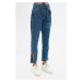 Trendyol Blue Belt Detailed High Waist Mom Jeans