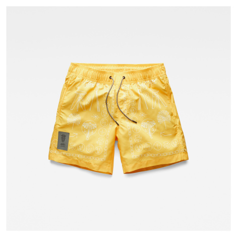 Plavky - G-star RAW Dirik Fungus swimshorts žlté