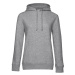 B&amp;C Dámska mikina pre hlavu WW02Q Heather Grey