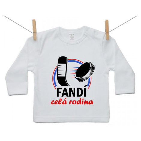 Boodyy Tričko s dlhým rukávom Fandí celá rodina 116