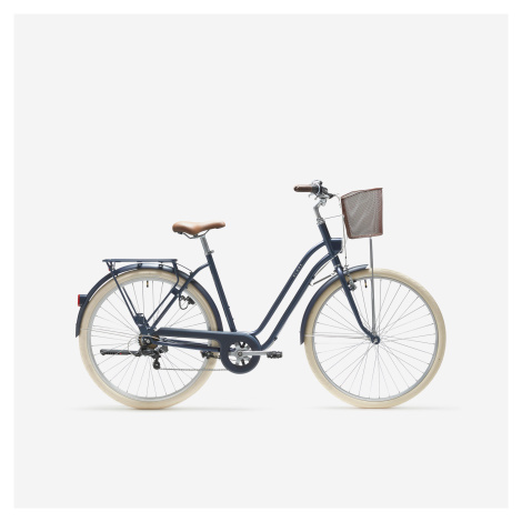 Mestský bicykel Elops 520 so zníženým rámom modrý