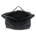 TRAVEL BAG GANT UNISEX. SLOUCHY LEATHER BAG BLACK