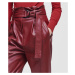 Nohavice Karl Lagerfeld Faux Leather Pants Červená