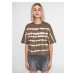 Khaki patterned loose T-shirt Noisy May Buster - Women