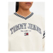 Tommy Jeans Sveter Varsity DW0DW18692 Écru Regular Fit