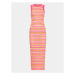 Gina Tricot Úpletové šaty 19800 Ružová Slim Fit
