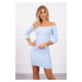 Fitted dress - ribbed azuro