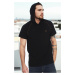 T8570 DEWBERRY HOODED MEN'S T-SHIRT-DARK BLACK