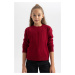 DEFACTO Girl's Crew Neck Sweater