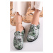 Zelená vzorovaná zdravotná obuv 102041