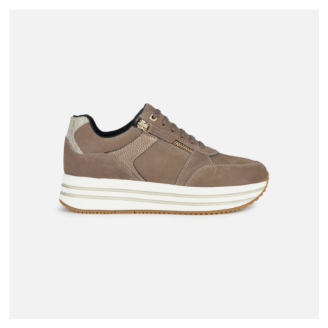 Beige women's sneakers Geox Kency - Women's