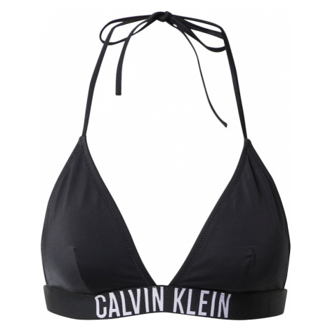 Calvin Klein Swimwear Bikinový top  čierna / biela