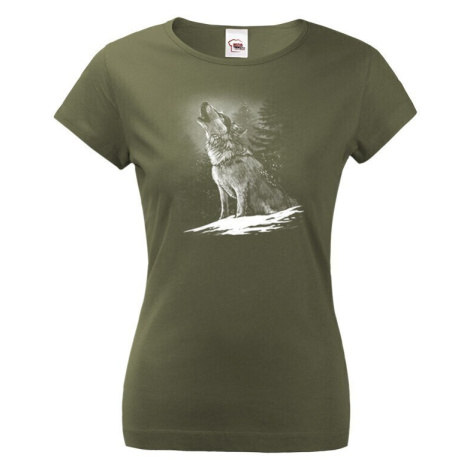 Dámské tričko s potlačou vlka - darček pre milovníkov vlka