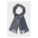 ŠÁL GANT G PATTERN WOVEN SCARF EVENING BLUE