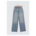 Trendyol Blue High Waist 100% Organic Cotton Wide Leg Jeans