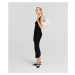 Šaty Karl Lagerfeld Sleeveless Rib Knit Dress Black