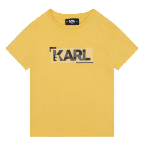 KARL LAGERFELD Tričko Z25397 D Žltá Regular Fit