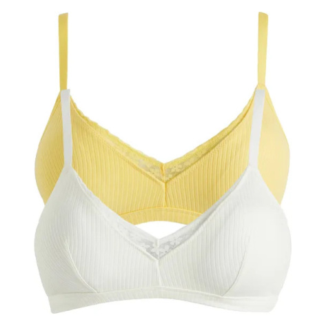 Podprsenka bralette, vystužená bez kostíc, s bio bavlnou (2 ks v balení) bonprix