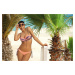 Letitia Wall + Paperino M-299 Peach Grey & Pink Swimwear How in the picture