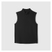 GAP Sleeveless Modal Mock Neck Black