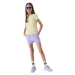 Dievčenské teplákové kraťasy 4F JUNIOR SHORTS CAS-4FJWSS24TSHOF280-52S-LIGHT VIOLET