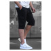 Madmext Black Cargo Pocket Capri Men's Trousers 6331